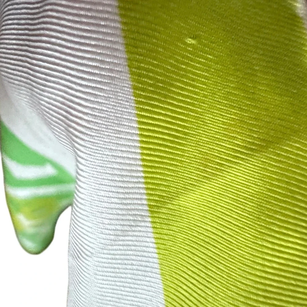 Vintage Vera Neumann Scarf Green Yellow Floral Print‎ Square 23